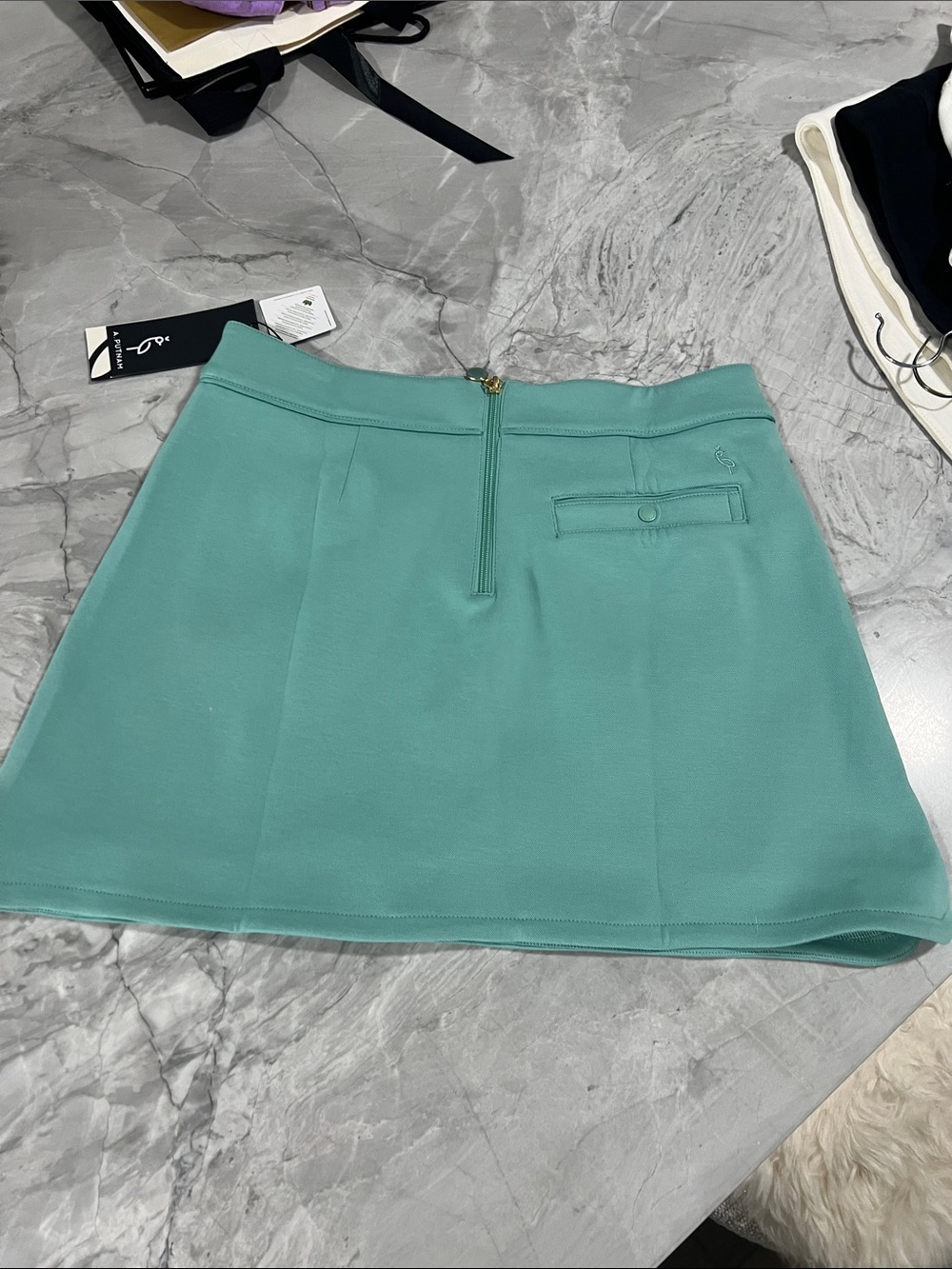 A. Putnam, Teal/Green/Jade Pocket Mini Skirt - Women's Skirt - Picture 5 of 7